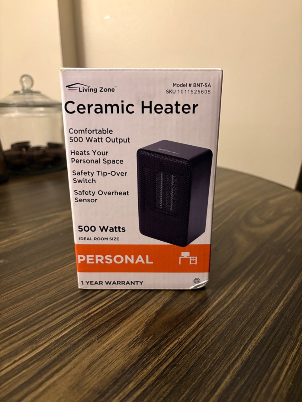 Living Zone Ceramic Heater - Black & White